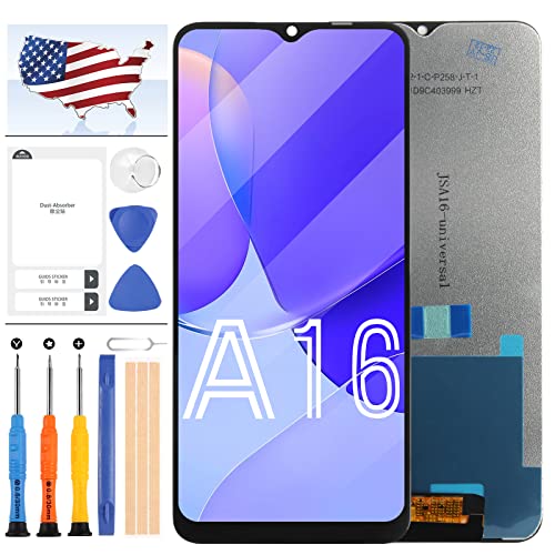 for Oppo A16 Screen Replacement for Oppo A16S LCD Screen CPH2269 CPH2271 Touch Screen Digitizer Display Full Assembly Repair Parts Kit with Tools (Black)