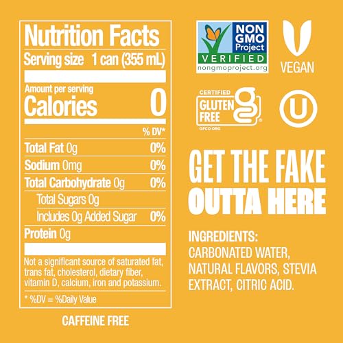 Image of Zevia Zero Sugar Soda, Cream Soda, 12 oz Cans (24-Pack) - Naturally Sweetened, Non-GMO Project Verified, Gluten-Free, Vegan