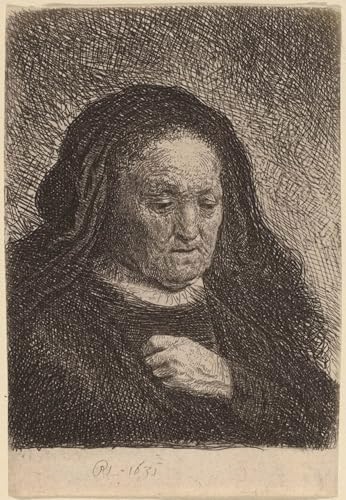 Toile Rembrandt la mère de l'artiste portrait chargé d'émotion