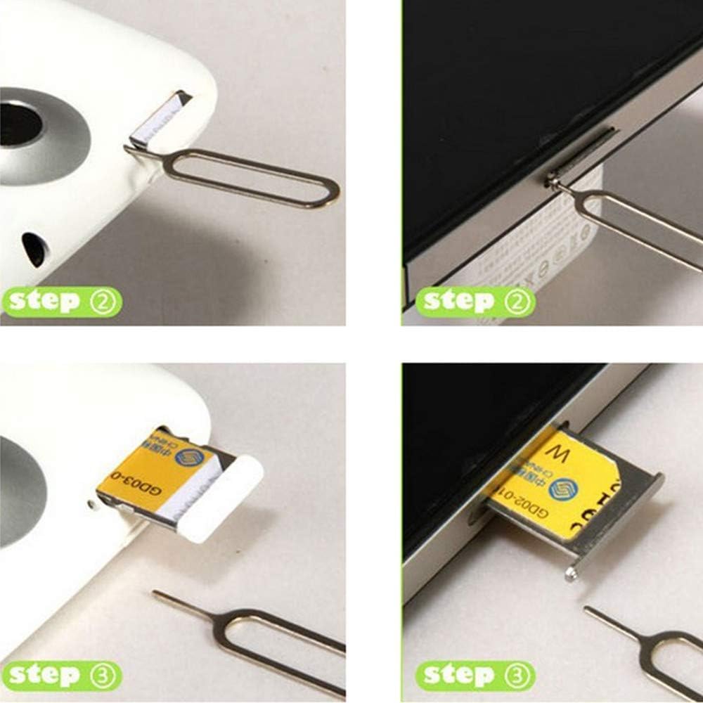 5 SIM-Karten Werkzeuge – Silberne Auswurfstifte, 2.5 Cm, Universell Für Handy & Tablet