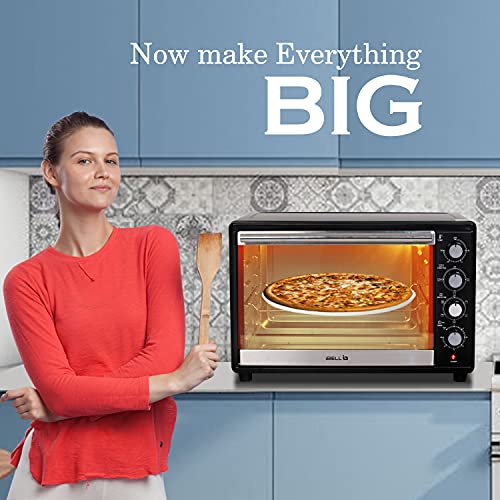 Image of iBELL 50 Litre OTG 2000W Convection Oven Toaster Griller with Motorized Rotisserie & Multiple Heating Modes Black