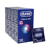 Durex YOU & ME - 40 Préservatifs - Retardant et Stimulant - Lot de 4 x 10 pièces