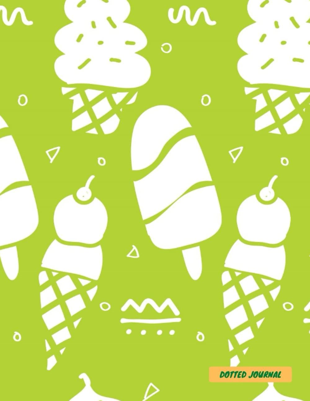 DOTTED BULLET JOURNAL - POPSICLES - ICE CREAM - LARGE - 8.5 X 11 INCHES - 160 PAGES