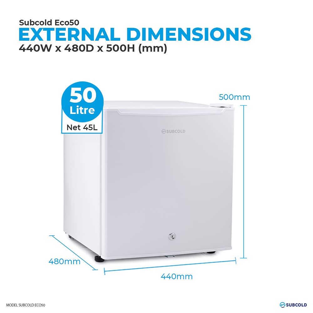 Buy Subcold Eco50 Mini Fridge White TableTop Model CounterTop