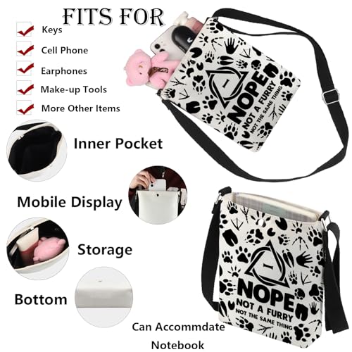 G2TUP Therianthrope Crossbody Bag Therianthrope Symbol Gift Nope Not A Furry Not The Same Thing Therianthrope Shoulder Bag3