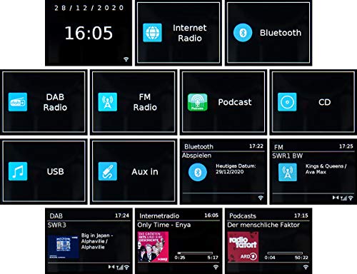 auvisio Internetradio: Micro-Stereoanlage mit Webradio, DAB+, FM, CD, Bluetooth, USB, 100 W (Kompaktanlage, Stereoanlage, DAB+ & Internetradio, Web) – Bild 6
