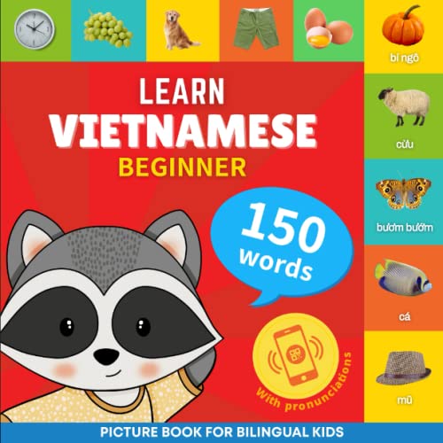 Image of Learn vietnamese - 150 words with pronunciations - Beginner: Picture book for bilingual kids