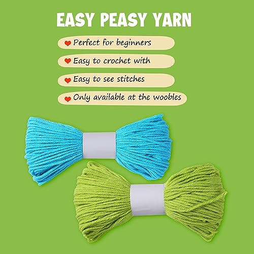 papasgix Beginner Crochet Kit, Complete Animal Crochet Yarn Set, Crochet Knitting Kits for Starters with Crochet Hooks Needles Yarn for Adults Kids DIY Craft Art - Image 3
