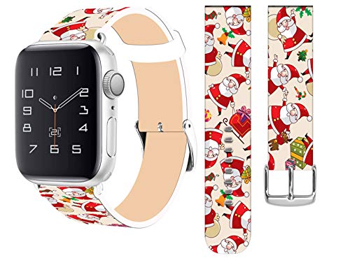 Strap Compatible For Watch Series Se/7/6/5/4/3/2/1 42Mm/44Mm/45Mm - Endiy Leather Band Replacement For - Xmas Christmas Theme Design Pattern Christmas Father #TOP2