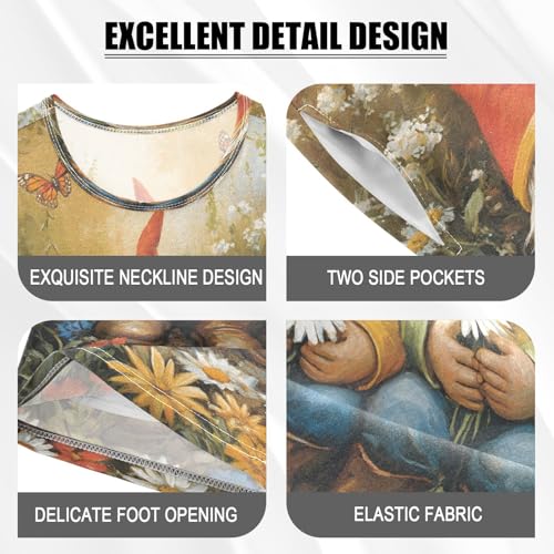 senya Short Sleeve Pajamas Sets Summer Cotton Sleepwear Three Cute Gnomes4