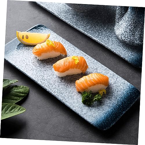 Bandeja japonesa para sushi rectangular de cerámica miniatura 5