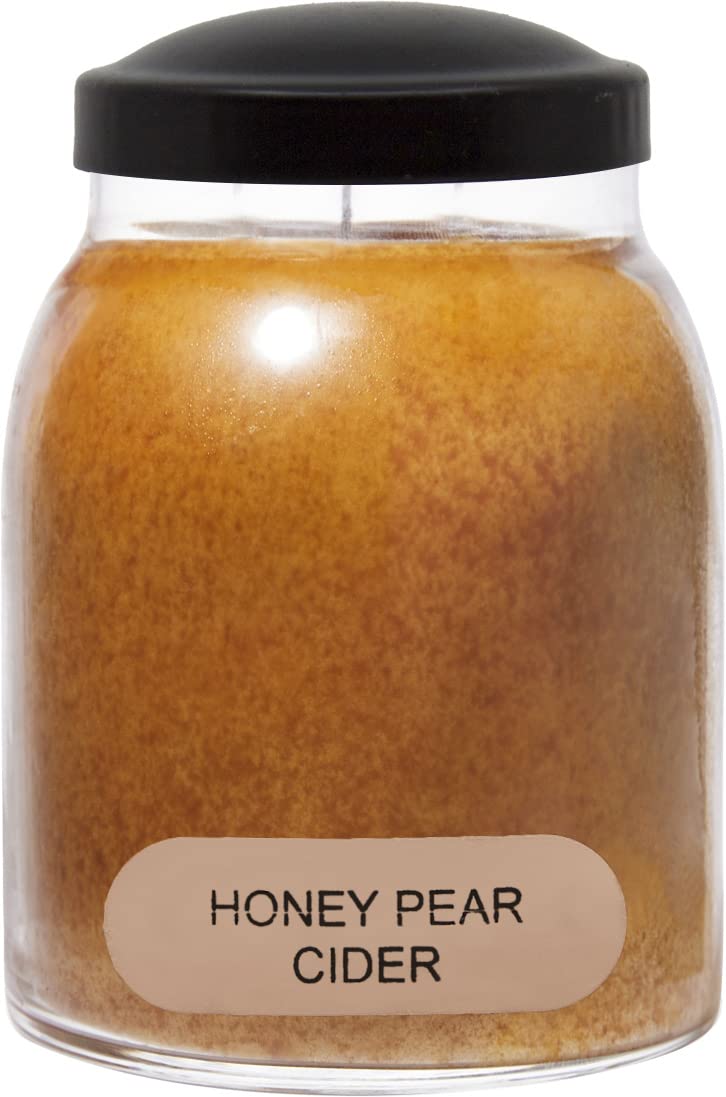 A Cheerful Giver Honey Pear Cider Baby Jar Candle, Yellow, 6 oz