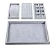 Valdler Velvet Stackable Jewelry Tray Showcase Display Storage Box (4 in 1)