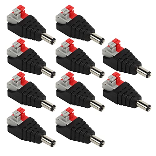 Fydun Conector Masculino BNC Cable Coaxial CCTV Video Cámara de Videos Adaptador de Terminal AV para Profesionales de Seguridad