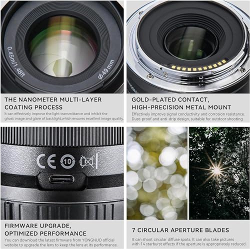 Image of YONGNUO YN50MM F1.8Z Auto Focus Standard Prime Lens, APS-C Frame for Nikon Z Mount Mirrorless Cameras Z5 Z6 Z7 Z6II Z7II Z30 Z50 Z8 Z9