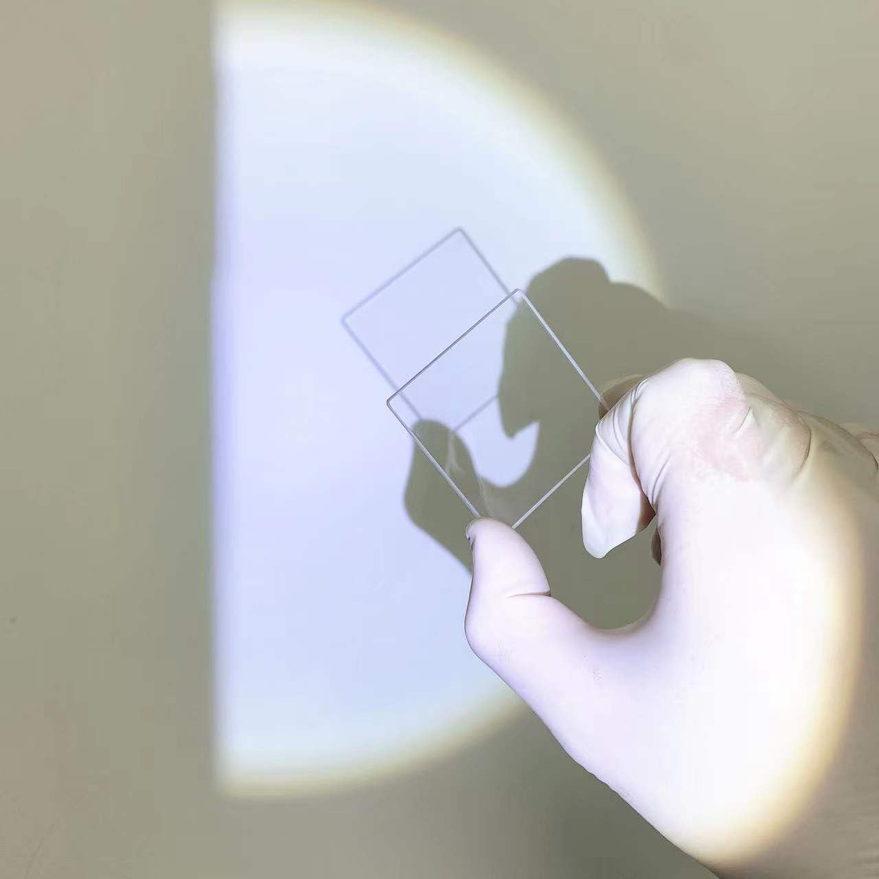10 Piezas de tamaño Total 25 x 25 x 1 mm, Cristal de Cuarzo de sílice Fundido Transparente.