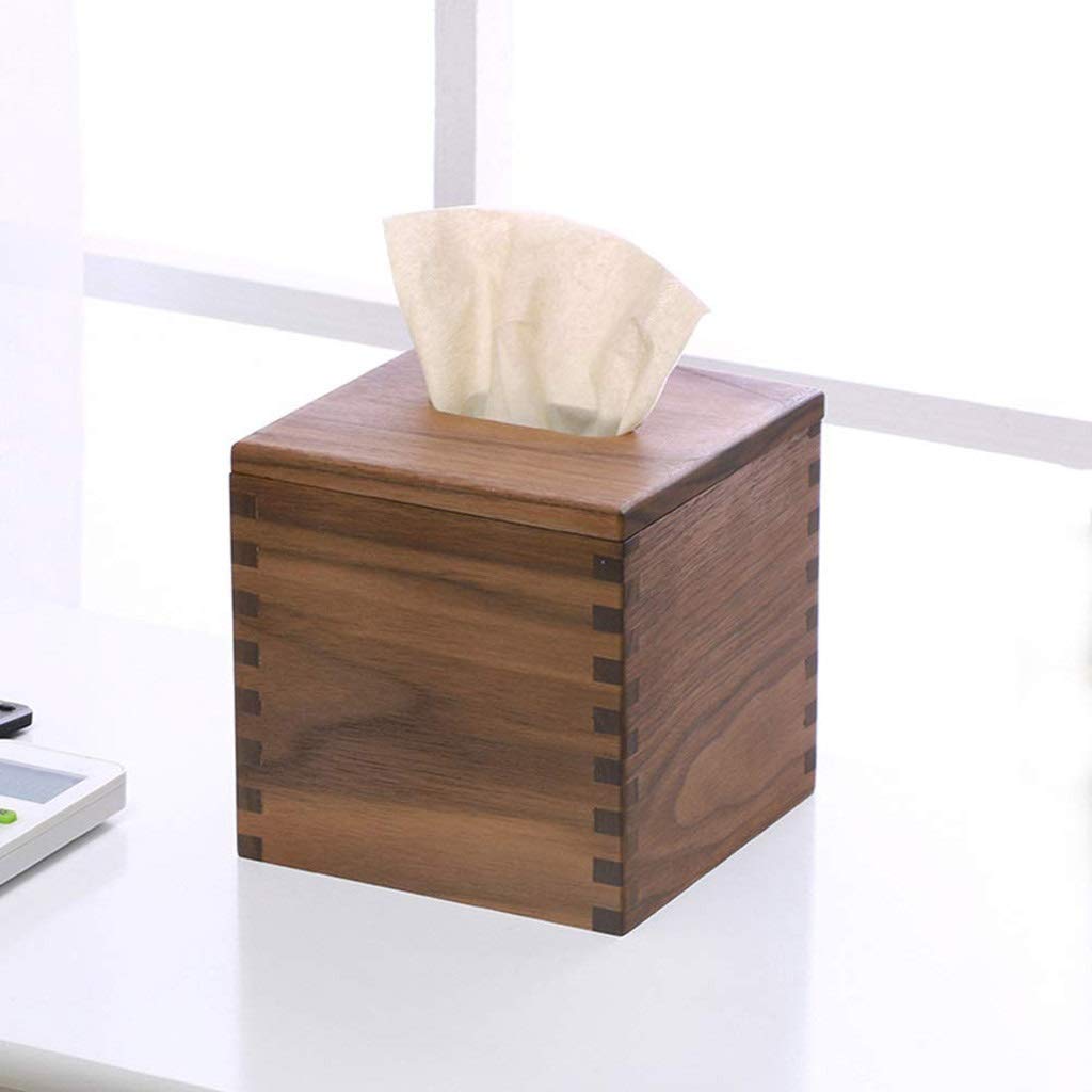 Designs Rustique Distressed Boîte Tissu carré en Bois Couverture, décoratif Salle de Bains Mouchoirs Box Holder Ferme Décor