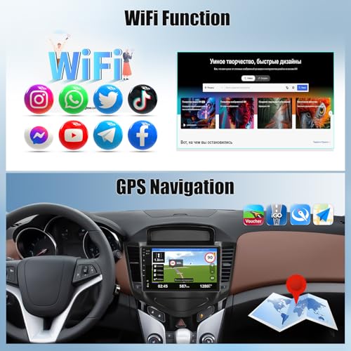 Autoradio Android 13 pour Chevy Cruze 2009-2015 avec CarPlay sans fil - 4