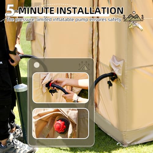 Carpa inflable para camping EROMMY para 6 personas miniatura 5