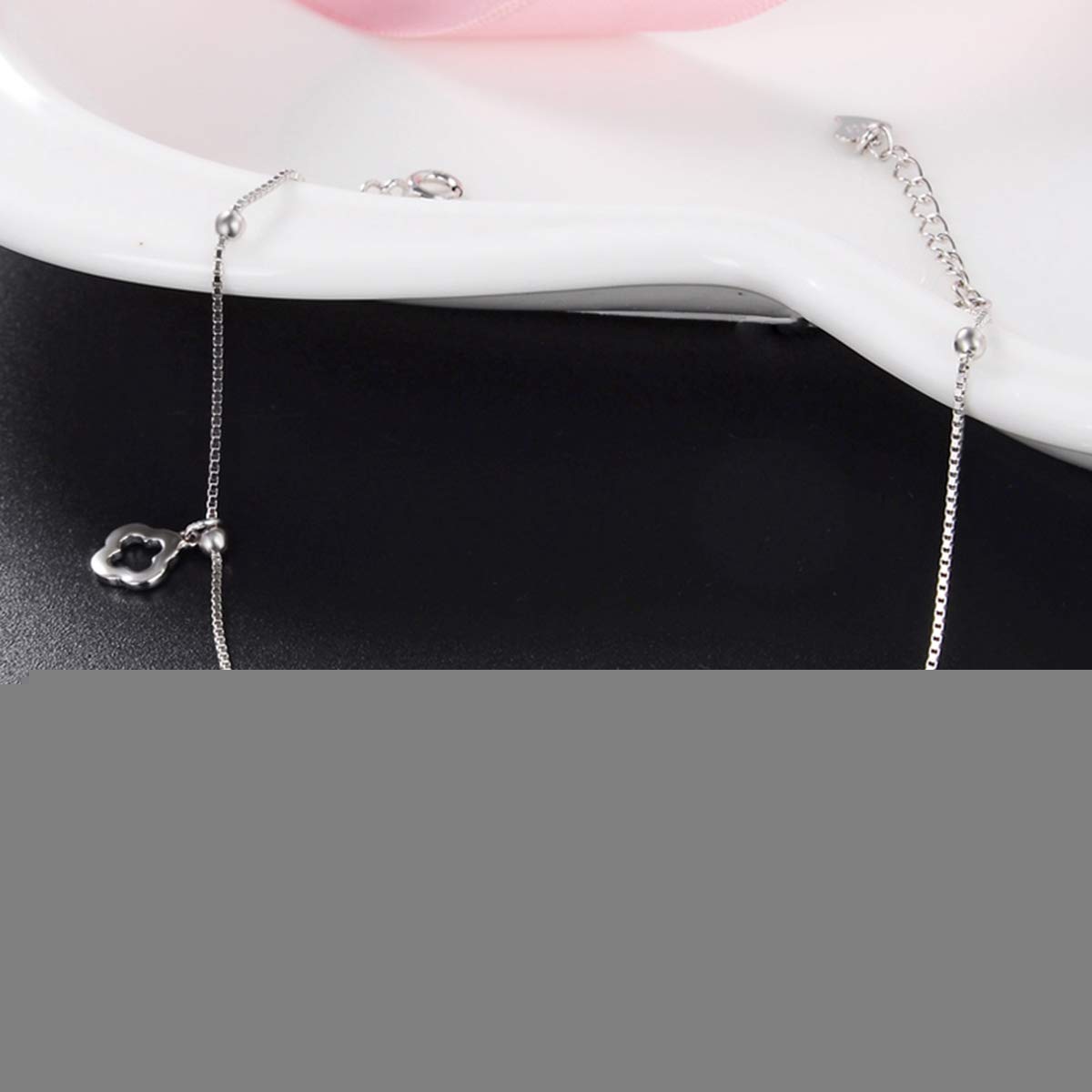 cavigliera Corea 925 Sterling Silver Cavigliera Studentessa di Moda Femminile Catena del Piede retrò, Accessori Moda, Regali di Compleanno
