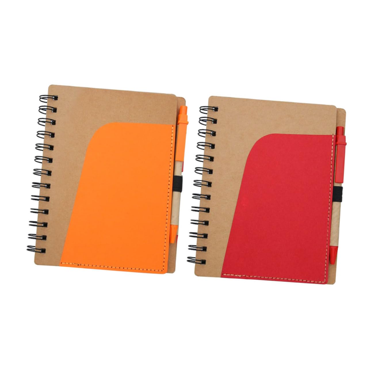 STOBOK 2pcs travel notebook travelers notebook personalised diary notepad travel diary journal diary notepad diary book kraft paper coil book