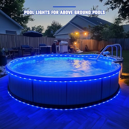 JMEXSUSS 2 * 200 LED Blue Solar Rope Lights, 66ft IP 65 Waterproof Solar String Light Outdoor, 8 Modes Christmas Lights for Camp Trampoline Ladder Slide Tent by JMEXSUSS - Image 5