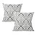 Wosde Officina Tessile Italiana Set 2 Federe Cuscini 45x45 Copri Cuscini per Divano Morbidi Decorativi copricuscini arredo (Jacquard Chiaro)