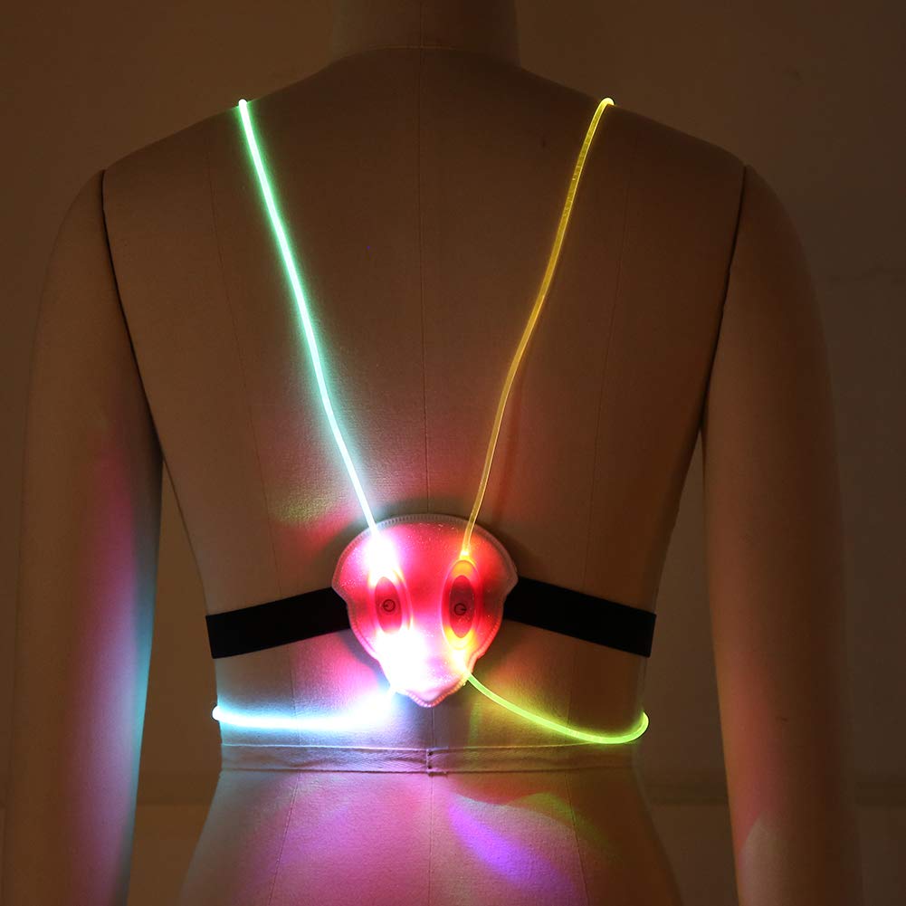 Gilet Riflettente a LED Resistente Al Freddo con Cintura Regolabile per Bambini Che Praticano Sport All'aria Aperta in Bicicletta