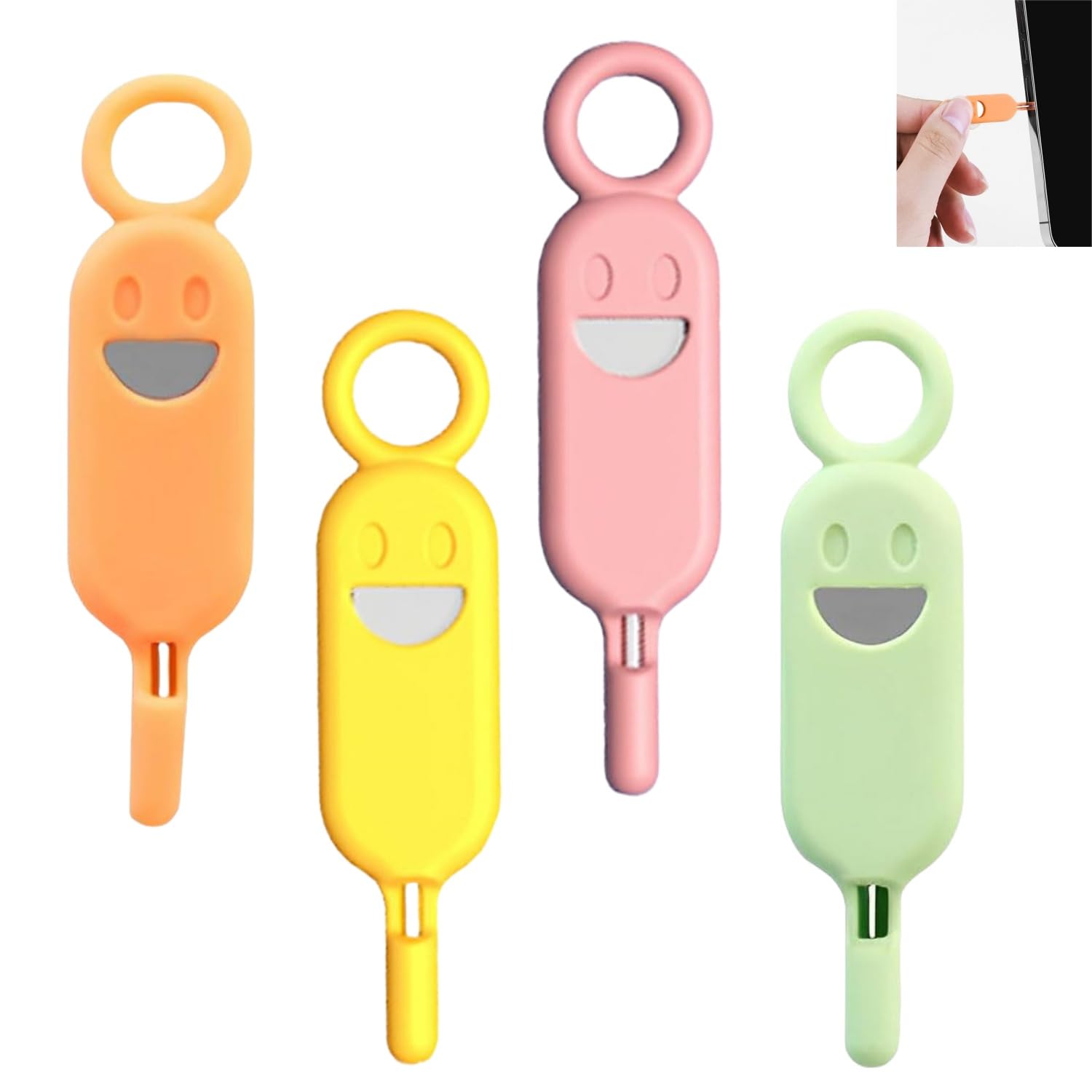 Zwenjuan 4 Pack SIM Card Ejector Tool with Storage Case,SIM Removal Pins,Portable SIM Pin Ejector Case Fits All Phones Tablets and Electronics