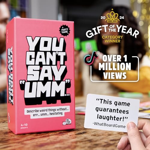 You Can't Say UMM: A Party Game for Family and Adults, Fast-Paced Family Word Game, Must Have for Game Night, Bonus Content Included