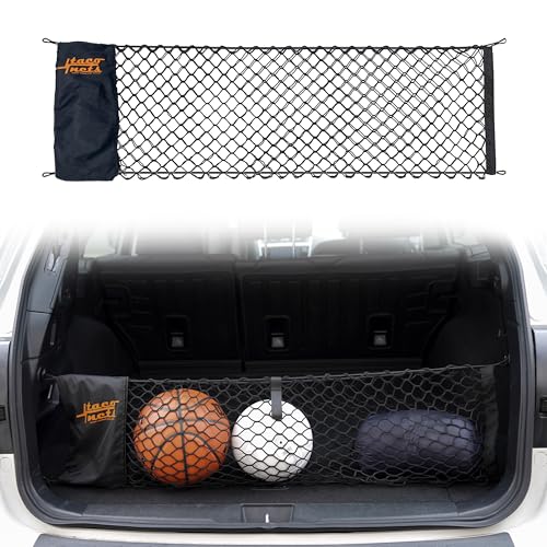 Image of TacoNets Envelope Cargo Net for Subaru Outback - Fits 2015-Current - Upgraded 5mm Bungee - Integrated Storage Bag - Heavy Duty Hooks - Designed in USA
