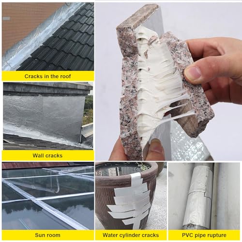 Image of Butyl Tape, 16ft x 2in RV Sealant Tape Butyl Caulk Tape for Motorhome Window Glass Boat Sealing Roof Pipe Patching Fixture EPDM (16ft x 2in)