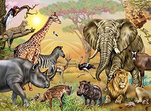 Papier peint savane africaine chambre enfant poster géant 366x254