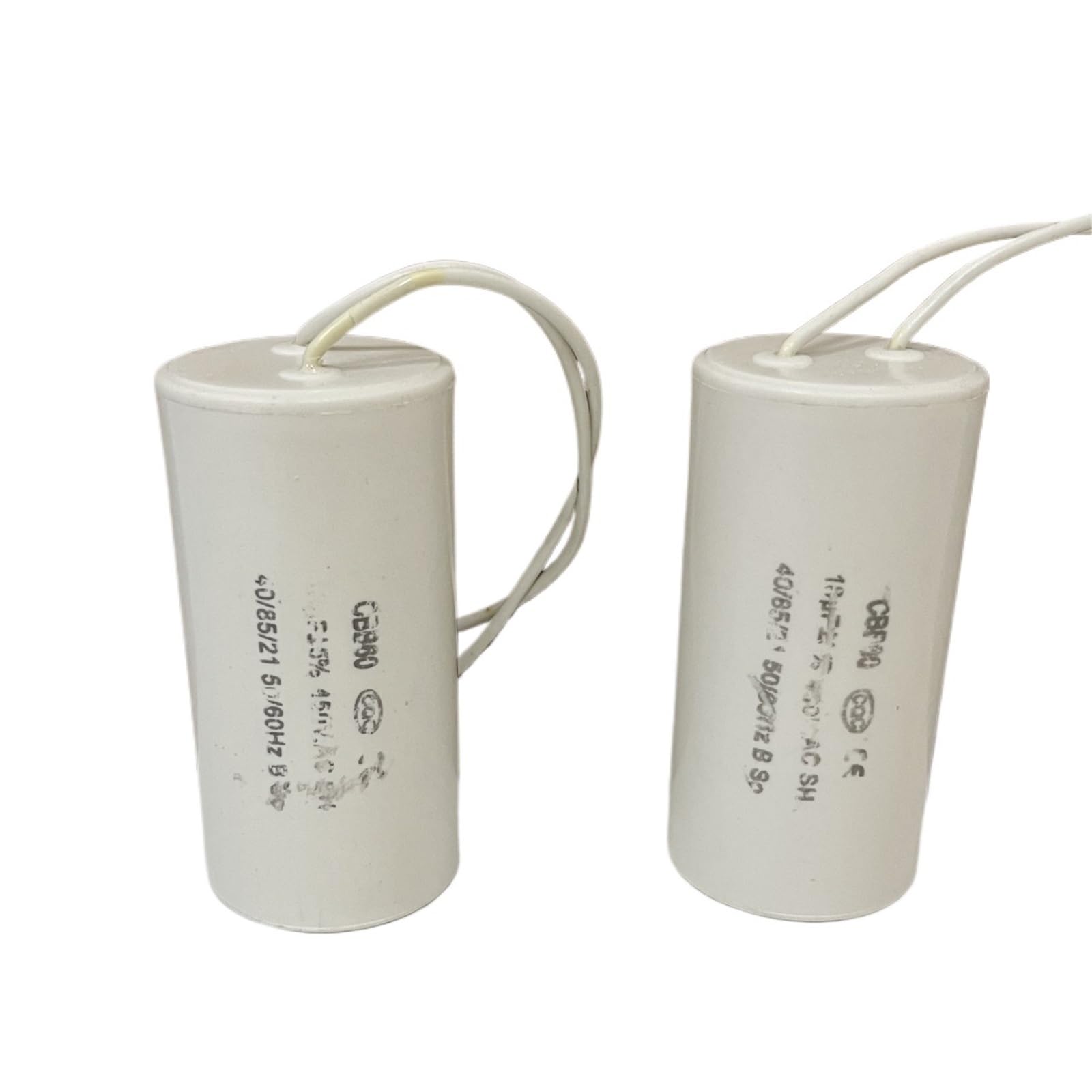 Condensatore cilindrico da 18uf,450V,AC50/60Hz,10/70/21,Due Fili.