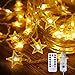Produktbild Led Lichterkette,10M 100 LED Lichterkette Sterne,8 Modi USB Sterne Lichterkette Warmweiß mit Fernbedienung Lichterketten für Innen und Außen Dekoration,Zimmer,Party,Weihnachten,Halloween,Hochzeit