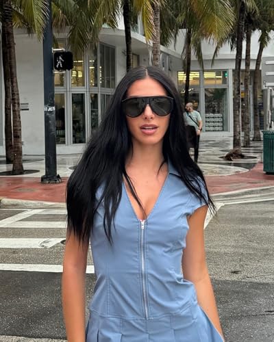 Retro Oversized Aviator Sunglasses for Women Men Trendy 70s Classic Vintage Designer Sun Glasses3