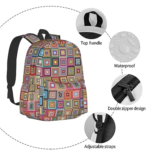 Sac à dos imprimé grande capacité imperméable contre la pluie - 7