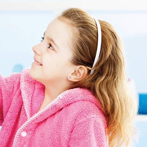 Gold Plated Pink CZ Back Earrings for Babies, Infants, Toddlers, and Little Girls 5mm - Sparkling Pink Cubic Zirconia Safety Screw Back Earrings for Children for Everyday Wear3