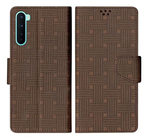 Image of SBMS Flip Cover Case for OnePlus Nord 5G Back Case Cover with Magnatic Closure | Inbuilt Stand | Card & Money Pocket (Mat Brown)