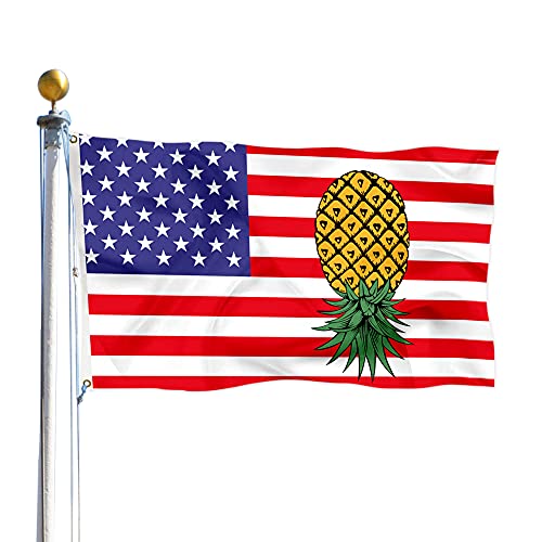 3X5Ft Pineapple American Flag With Canvas Header And Brass Grommets For Outdoor Decor #TOP1