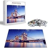 Puzzle 2000 Piezas Ciudad Rompecabezas para Adultos, un Rompecabezas Desafiante, Juegos de Puzzle para Toda la Familia, Letras en la Parte Posterior, Decoración del Hogar Regalos Vista nocturna H-7763