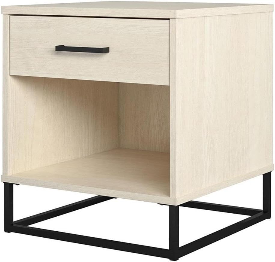 Novogratz Kelly Nightstand, Ivory Oak Nightstand Ivory Oak