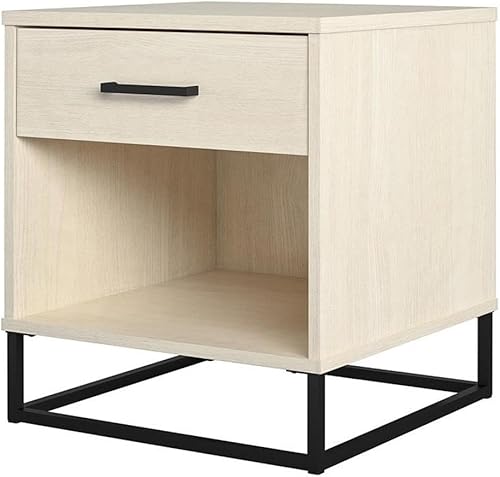 Novogratz Kelly, mesita de noche de roble marfil