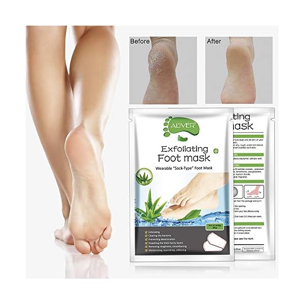 Foot-Peel-Mask-5-PACK-Foot-Mask-for-Dry-Dead-Skin-Callus-Repair-Rough-Heels-Make-Your-Feet-Baby-Soft-Get-Smooth-Silky-Skin-Natural-Treatment-Aloe Foot Peel Mask - (5 PACK) Foot Mask for Dry Dead Skin, Callus, Repair Rough Heels - Make Your Feet Baby Soft Get Smooth Silky Skin - Natural Treatment (Aloe)