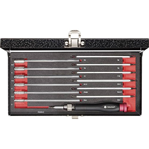 Preisvergleich Produktbild Toolcraft Elektronik- u. Feinmechanik Wechselklingen-Set 14teilig Schlitz, Kreuzschlitz Phillips, In