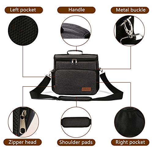 Insulated Lunch Box For Men Work Leakproof Lunch Bags For Adult With Shoulder Strap Reusable Freezable Lunchbox Women Cooler Tote Lunch Pail #TOP2