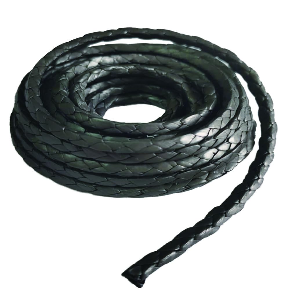 10 Feet Length Graphitized Expanded PTFE Graphite Braided Compression Packing(1/8" x 1/8") for Pump Valve or Mechanical Seal,Pump Gland or Valve Stem or Mechanical Seal