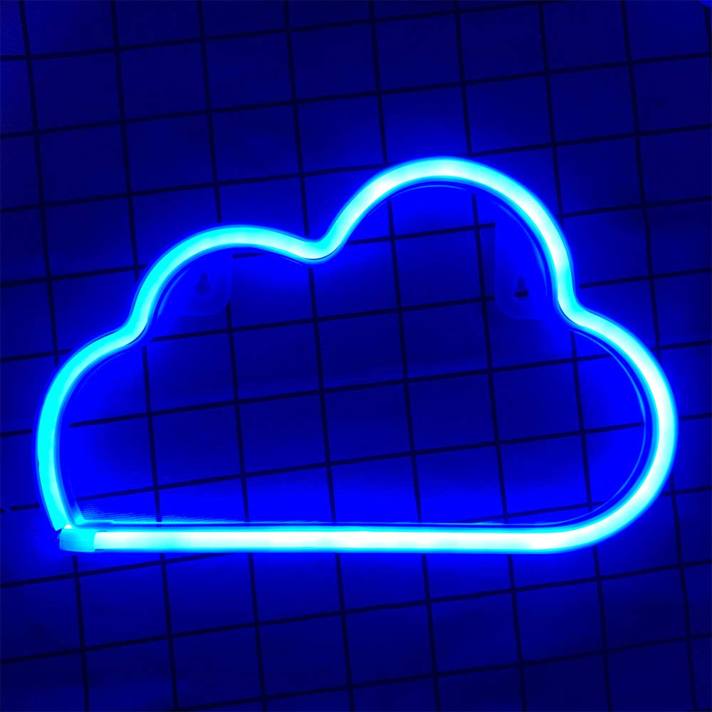 ENUOLI Neon Light Cloud Neon Signs Cloud Neon Lights Blue Neon Light Signs for Bedroom Walls