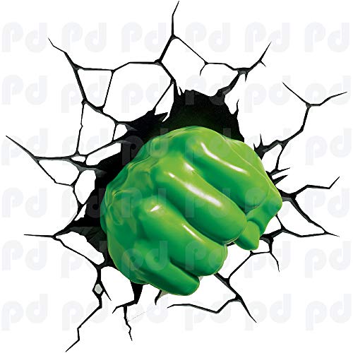 Pequeño Vinilo de Puño Superhéroe 3D para Pared miniatura 4