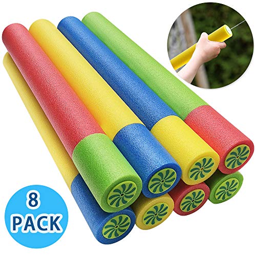 ToyerBee Water Gun for Kids, 8 Pack Super Foam Soaker Toys-Shoots Up to 35 Ft, Water Blaster Squirt, Water Cannon for 4.5.6.7 Year Old Boys& Girls& Adults, Summer Pool & Water Kids Toys